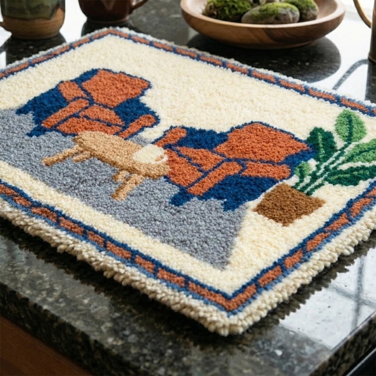 Rubbyoo Latch Hook Rug Kit - Cozy Time | Handmade Living Room Mat | Perfect Home Decoration - image 8