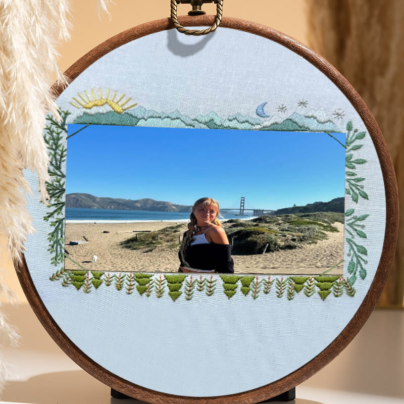 Rubbyoo Embroidery Photo Frame Kit - Summer Forest | Diy Landscape Handicraft | Nice For Home Decor  - image 4