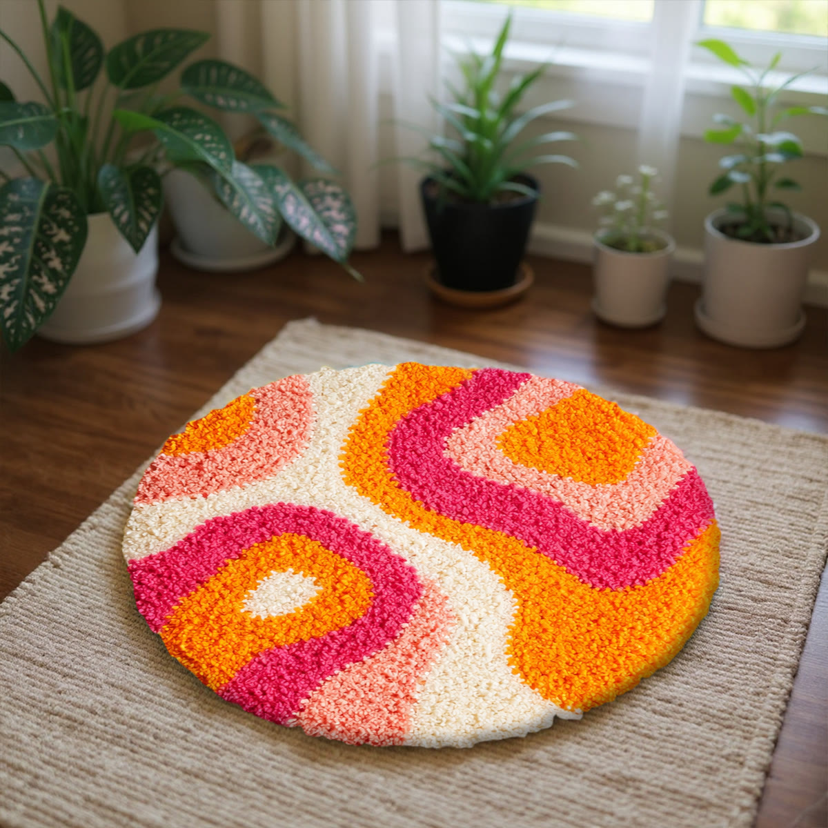 Rubbyoo Latch Hook Rug Kit - Sunset Whirl | Diy Bedroom Decoration | Unique Beginner Craft - image 5