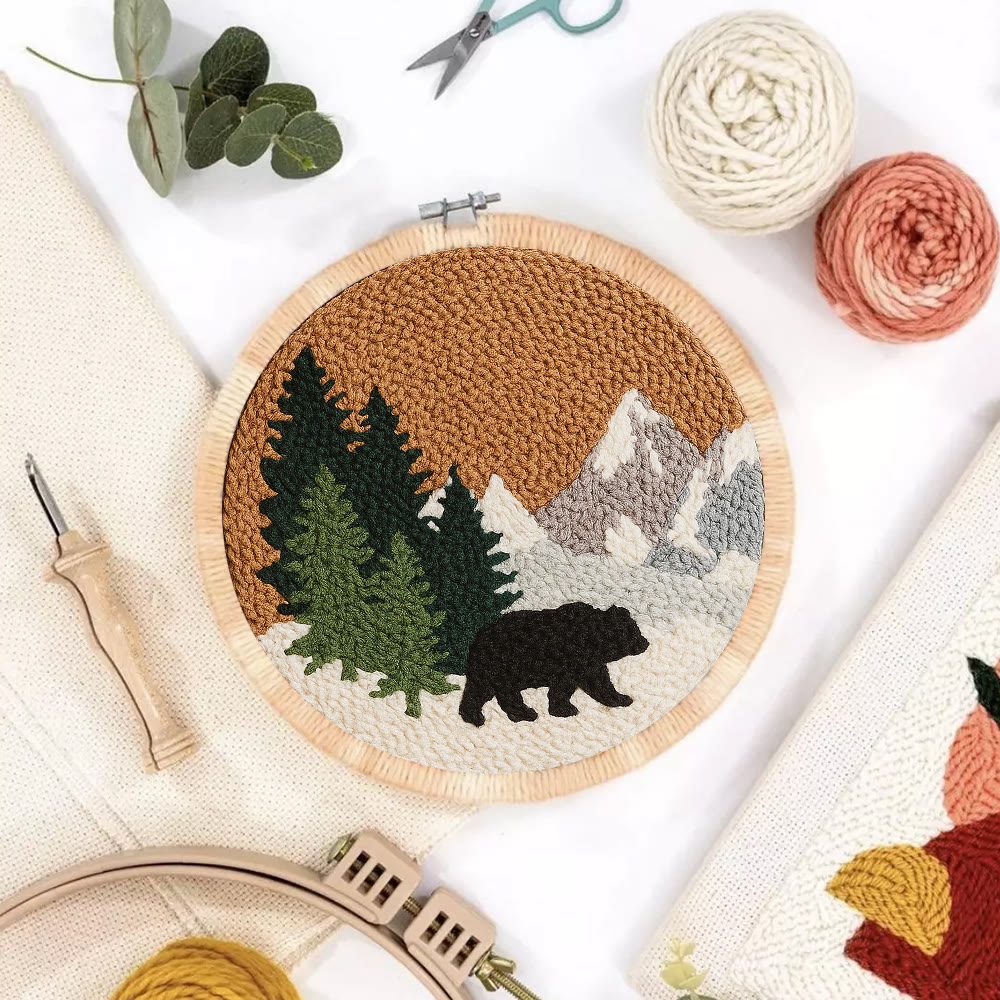 Snow Mountain Punch Needle Kit - Creative Handmade Coaster | Perfect Birthday Gift - image 6