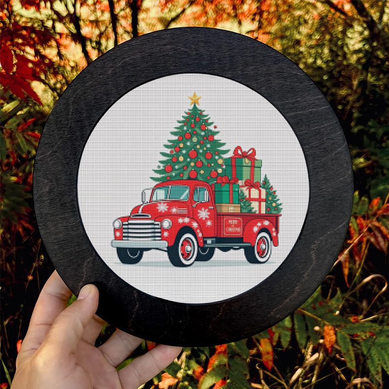  Cross Stitch Kit - Christmas Truck | Diy Holiday Needlework |  Perfect Wall Decoration - image 9