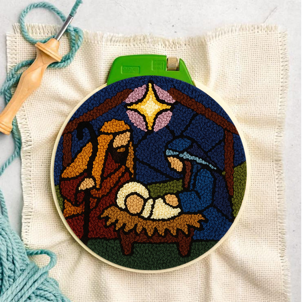 Nativity Scene Punch Needle Kit - Religious Craft | Handmade Decor For Religious Celebrations - image 3