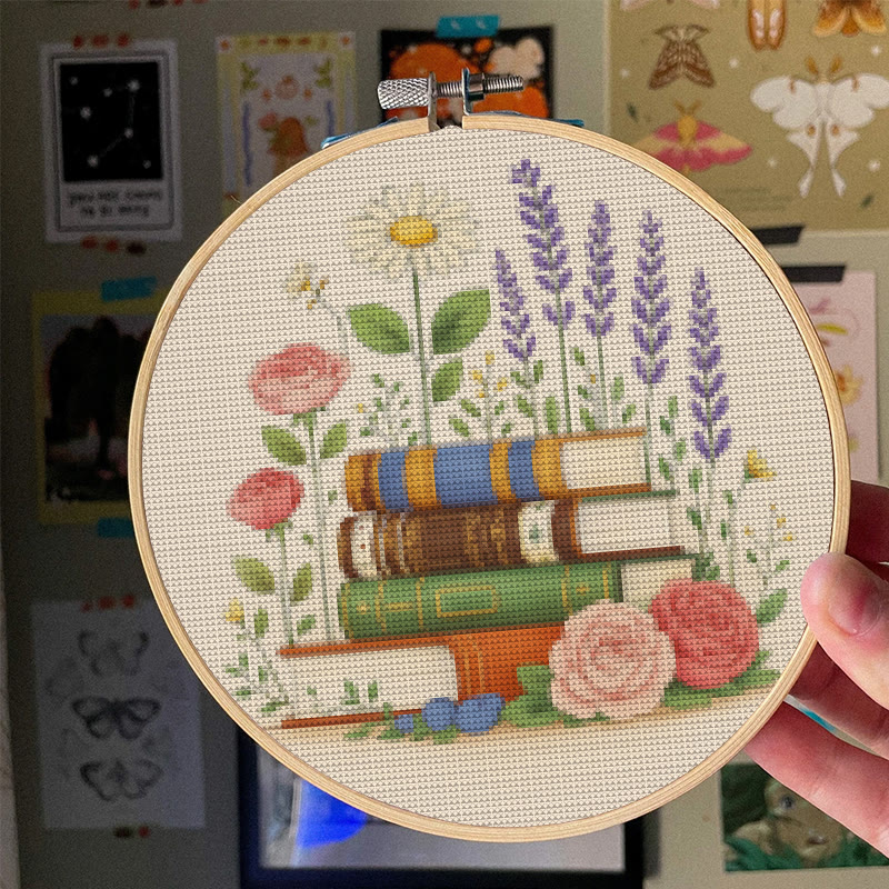  Cross Stitch Kit - Floral Book | Unique Handmade Collection | Nice Gifts For Book Lovers - image 7
