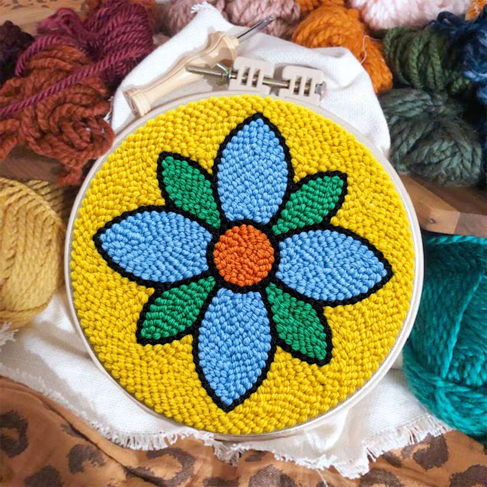 Vivid Petal Punch Needle Kit - Easy Handmade Art | Unique Wall Hanging  - image 7
