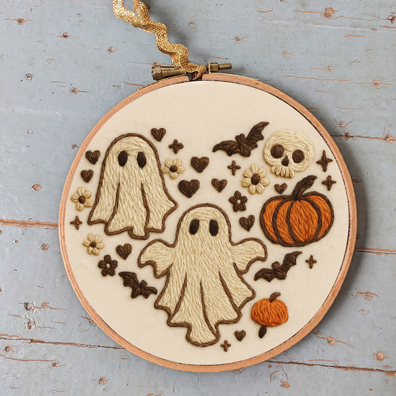 Rubbyoo Embroidery Kit - Halloween Bats And Ghosts | Spooky Halloween Decor | Diy Holiday Handicraft - image 7