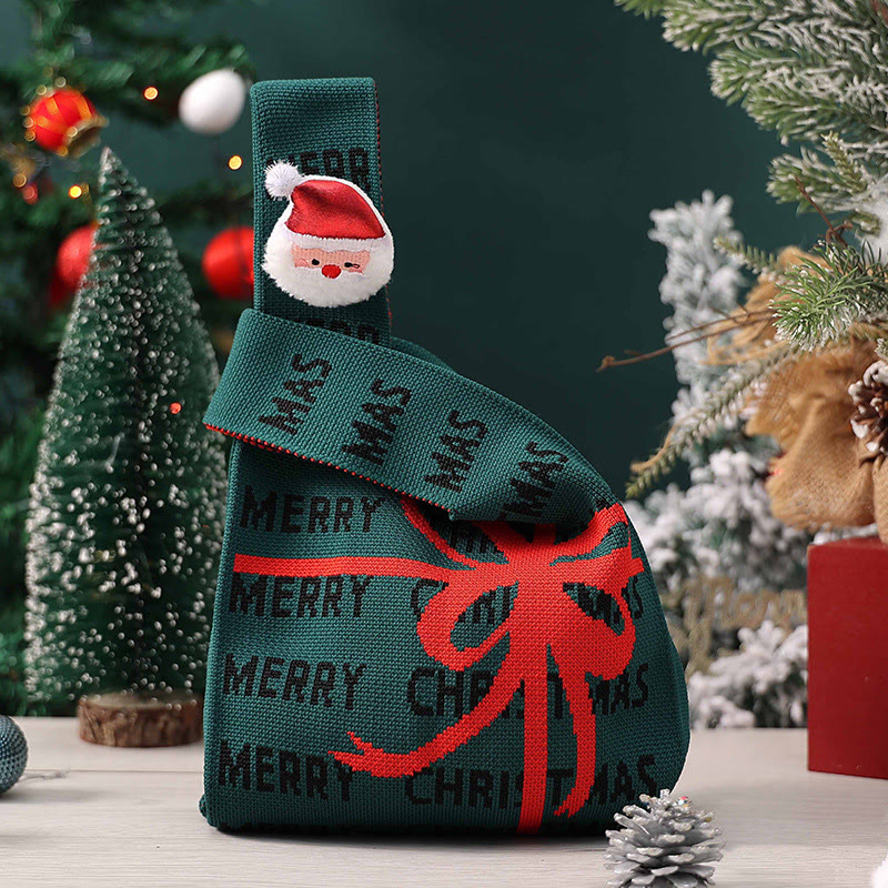 Rubbyoo Festive Knitted Apple Bag - Christmas Eve Gift Bags | Nice Christmas Gifts For Kids   - Santa Claus - image 7