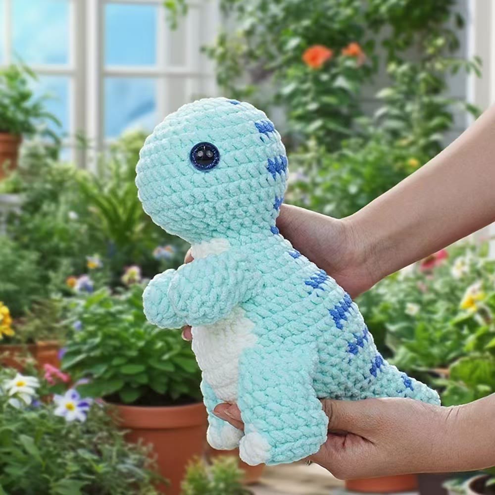 Diy Handmade Dinosaur Series Crochet Kit - Colourful Crochet Doll | Unique Gifts For Kids - C - image 4