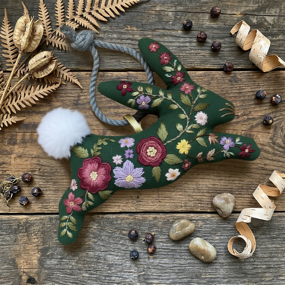 Rubbyoo Rabbit Embroidery Kit - Spring Wildflower | Diy Bunny Craft | Beginner Handmade Art - image 4