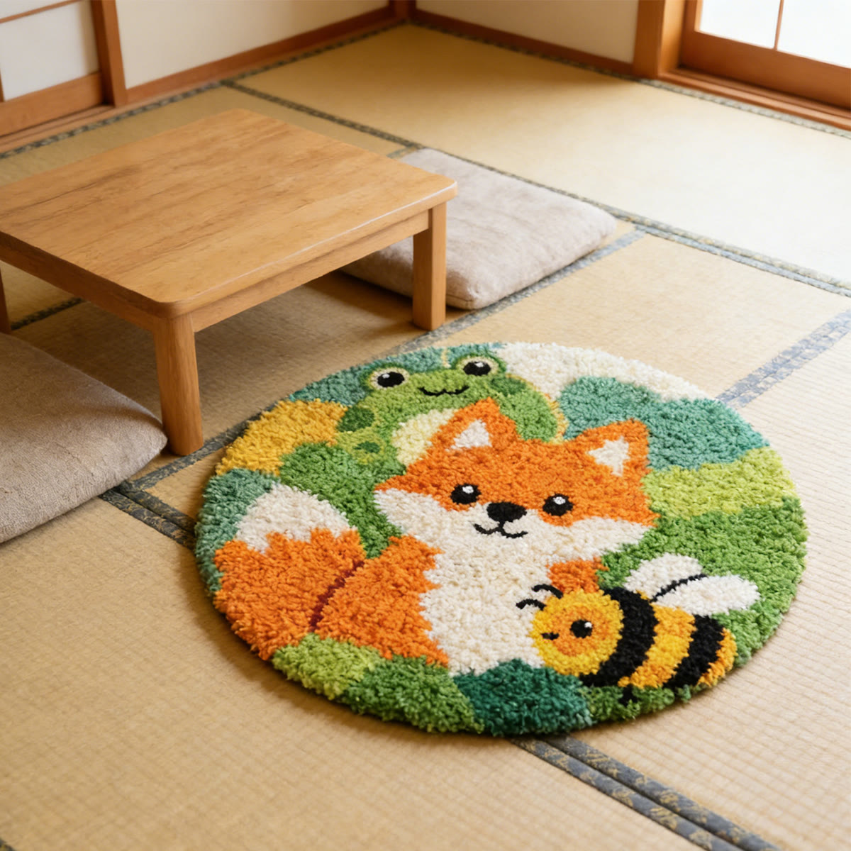 Rubbyoo Latch Hook Rug Kit - Fox And Bee | Diy Handmade Crafts | Unique Play Mat - image 5