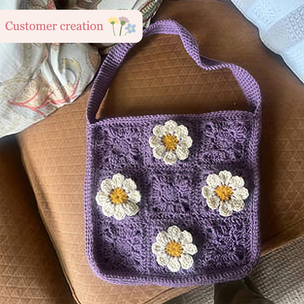 Diy Handmade 3d Flower Coasters Crochet Kit - Floral Granny Square Craft  | Perfect For Diy Project  - image 5