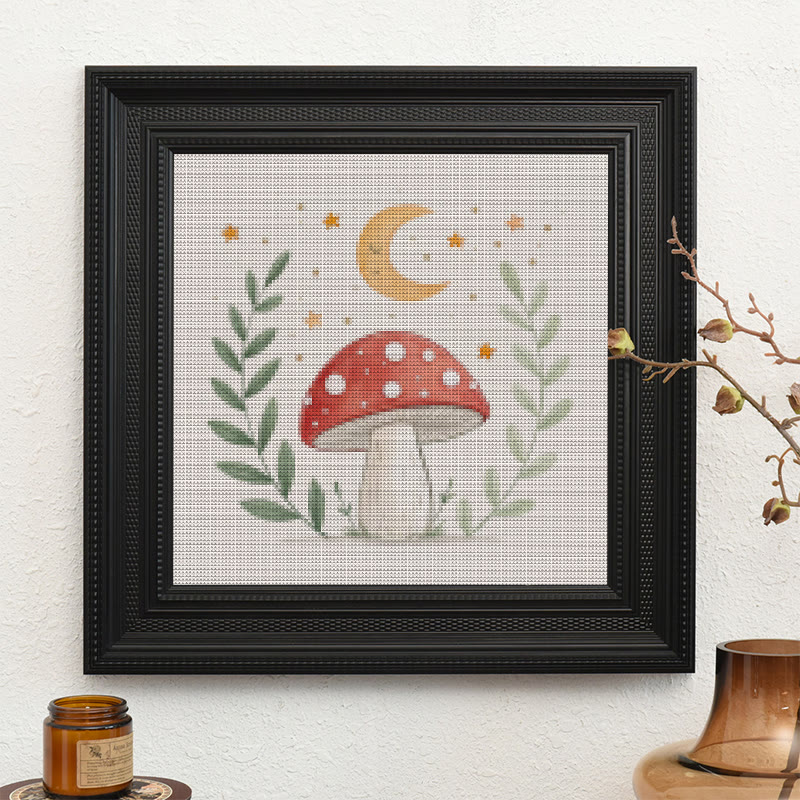  Cross Stitch Kit - Red Mushrooms |  Needlepoint Arts Crafts | Gifts For Diy Enthusiasts - image 10