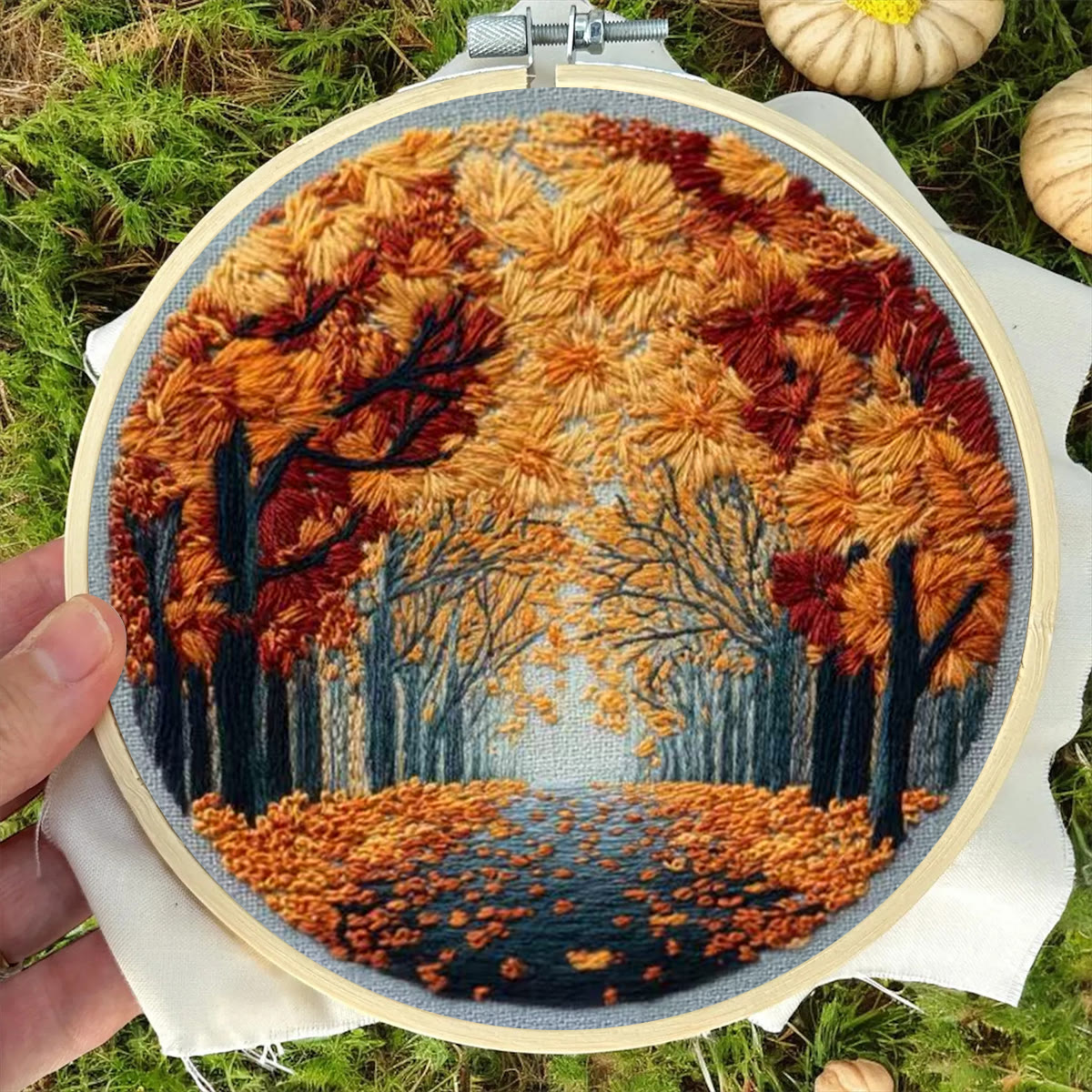 Rubbyoo Embroidery Kit - Autumn Scenery | Diy Landscape Craft | Personalized Wall Decoration  - image 7
