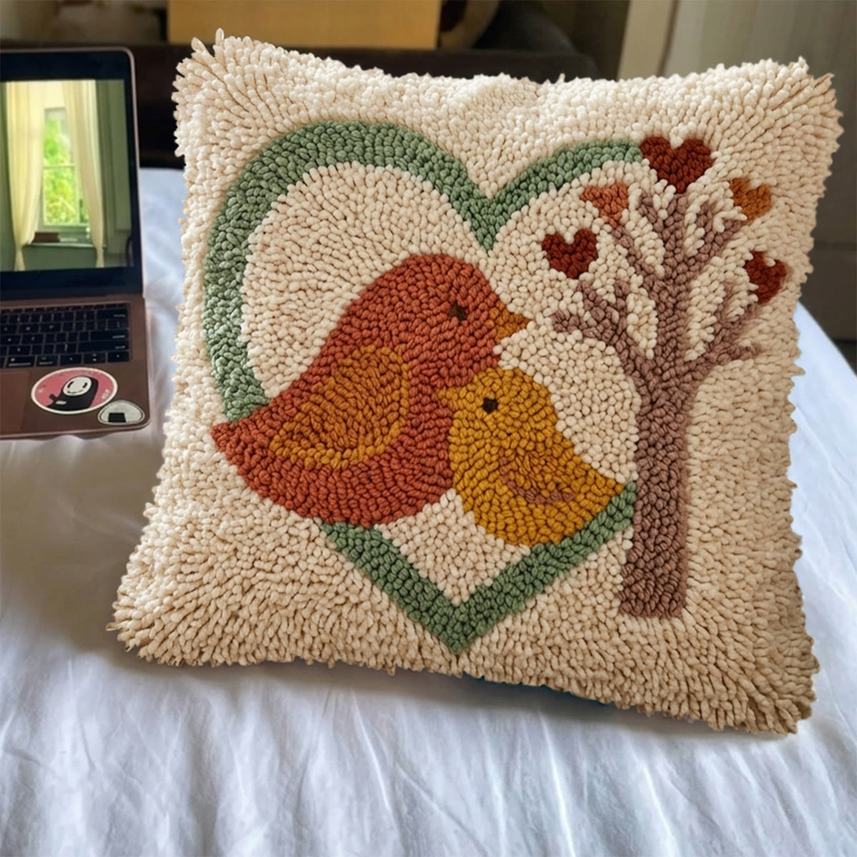 Rubbyoo Latch Hook Pillow Kit - Loving Nest | Perfect Gift For Mom | Handmade Cushion Set  - image 7
