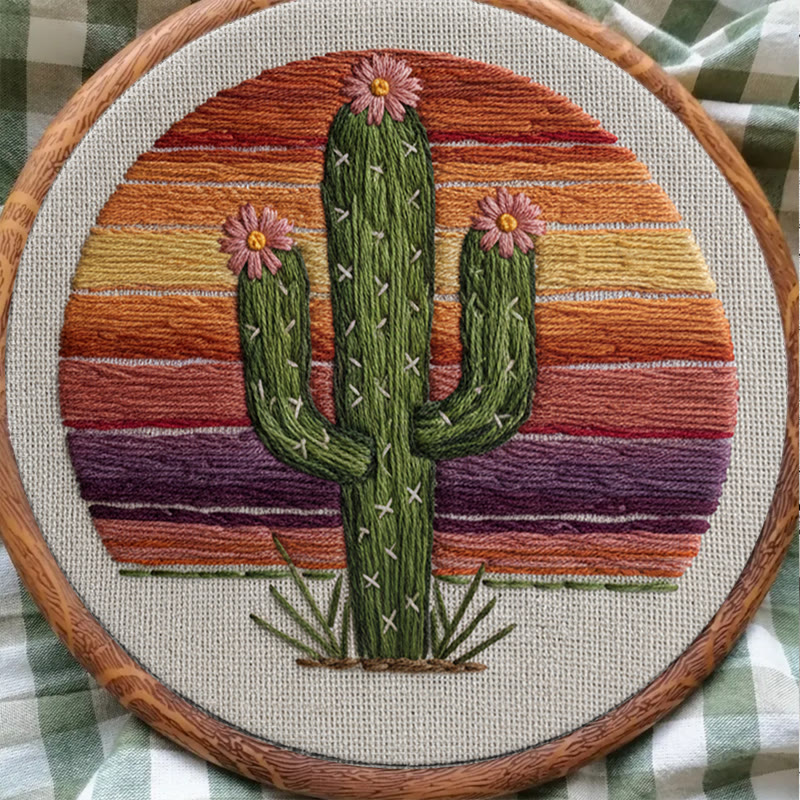 Rubbyoo Embroidery Kit - Charming Cactus | Unique Home Decor | Perfect Housewarming Gift - image 8