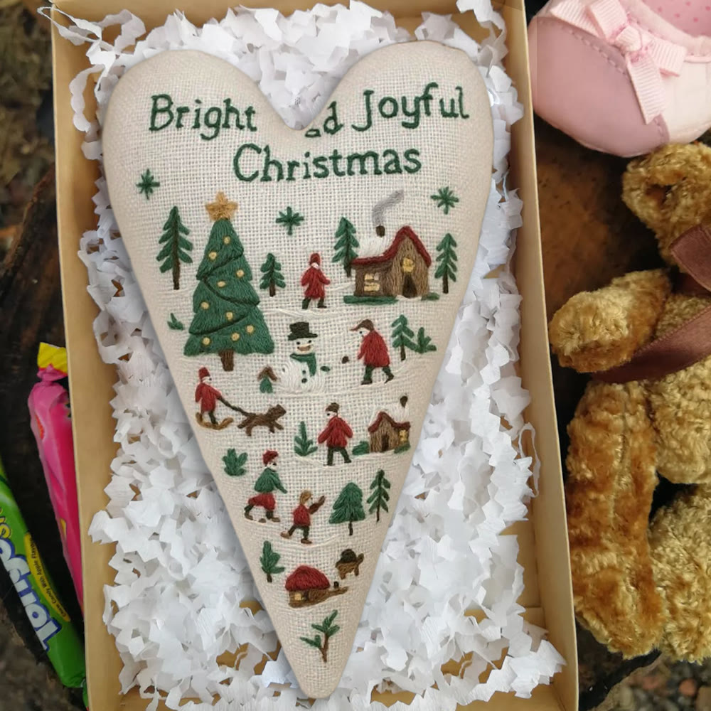 Rubbyoo Heart Embroidery Kit - Christmas Diorama | Christmas Decoration | Diy Holiday Gift - image 5