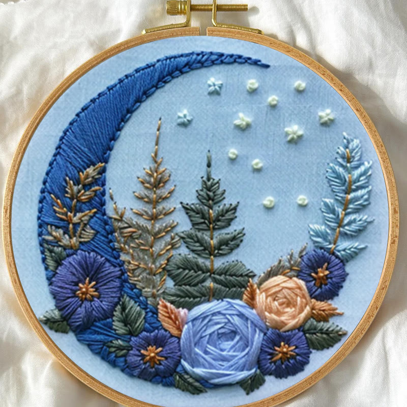 Rubbyoo Embroidery Kit - Floral Moom | Diy Celestial Craft | Perfect Home Decor  - image 5