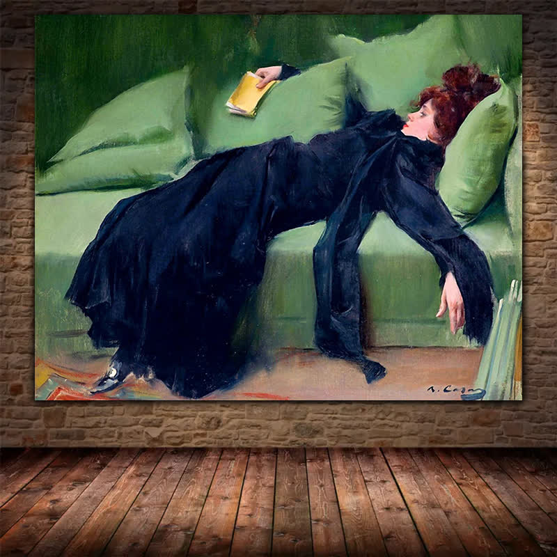 Decadent Young Woman After the Dance - Wooden Jigsaw Puzzle