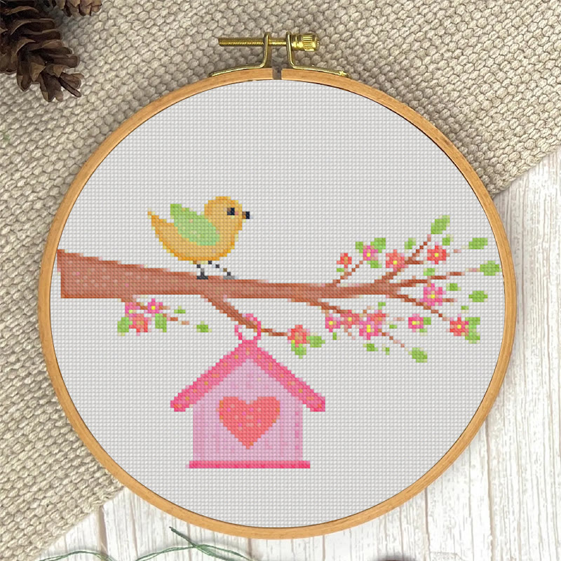  Cross Stitch Kit - Little Bird On A Branch | Creative Wall Decoration | Unique Stitch Artwork - image 3