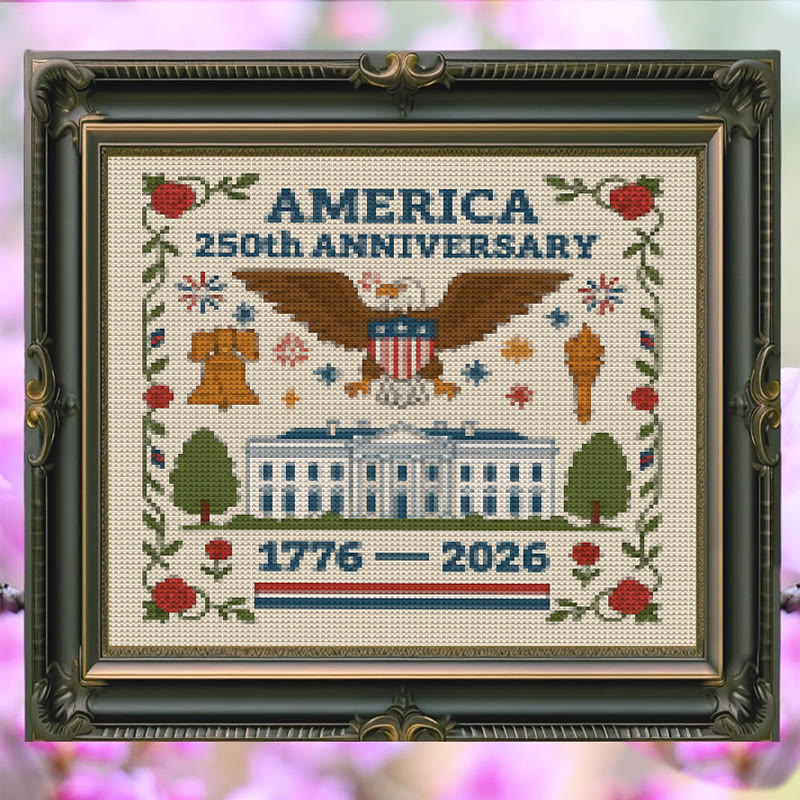 Cross Stitch Kit - Us Independence Day | Perfect Decoration Craft | Easy Stitch Artwork - image 8