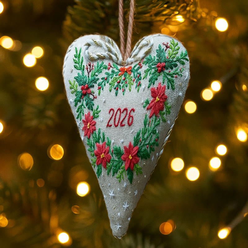 Rubbyoo Heart Embroidery Kit - New Year Wreath | Diy Heart Ornament | Nice For Christmas Gifts - image 6