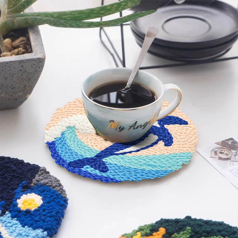 Leaping Orca Wave Punch Needle Kit - Easy Diy Project | Vibrant Home Statement - image 5