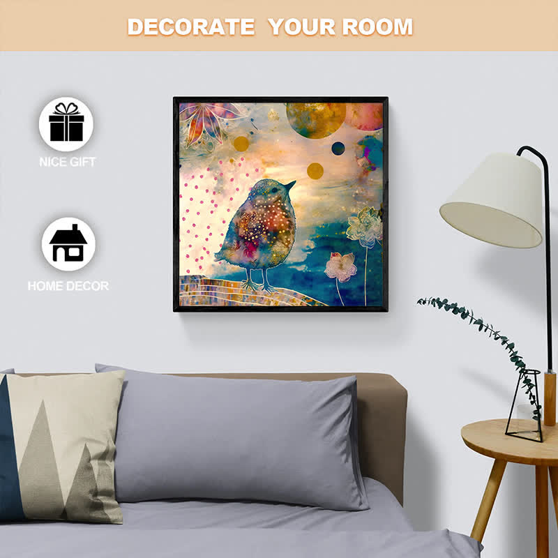 Whimsical bird - Wooden Jigsaw Puzzle