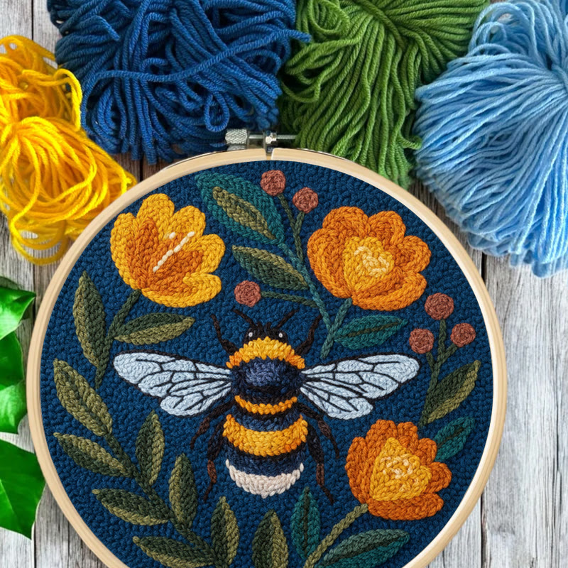 Bumblebee And Orange Blossom Punch Needle Kit – Entry-Level Handmade Craft | Top Gifting Option - image 11