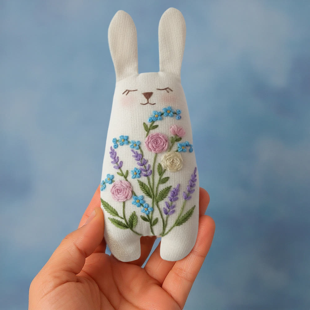 Rubbyoo Bunny Toy Embroidery Kit  - Vibrant Flowers | Sewing Bunny Toy | Stuffed Animal Toy | Perfect Birthday Gift  - image 4