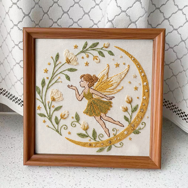 Rubbyoo Embroidery Kit - Magic Fairy | Diy Hoop Art | Nice Wall Hanging  - Embroidery Kit Plus An Extra Frame - image 10