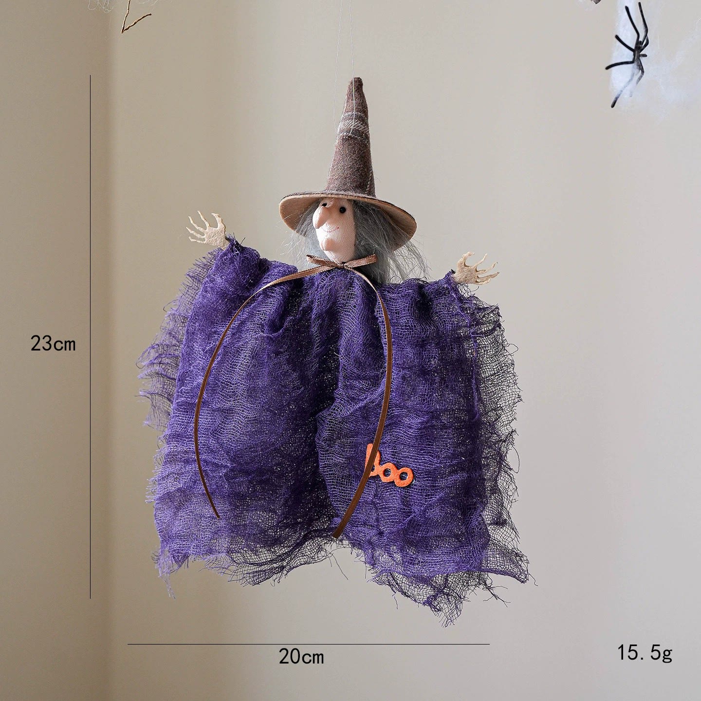 Rubbyoo Silk Halloween Hanging Witch - Decorative Halloween Art | Spooky Haunted House Decor  - Witch - image 6
