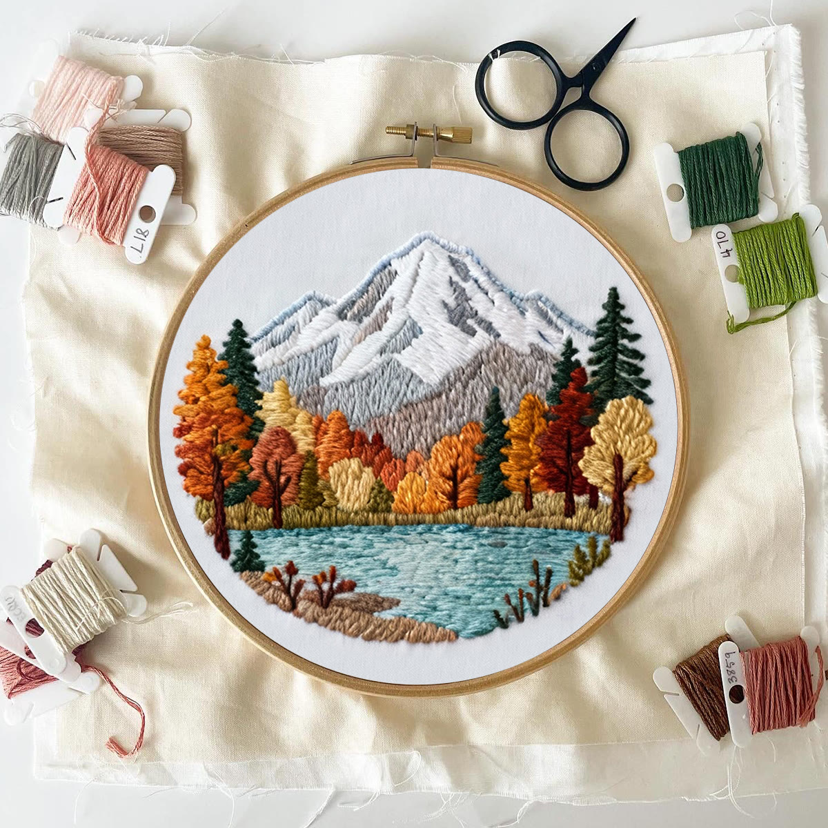 Rubbyoo Embroidery Kit - Mountain Scene | Diy Art Collection | Perfect Stitch Craft - image 7