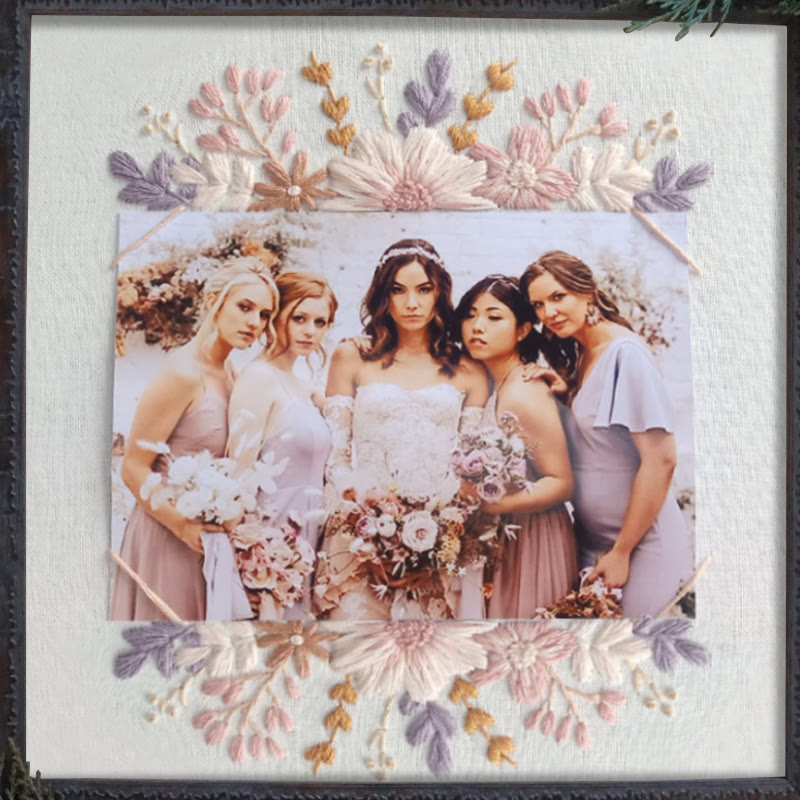Rubbyoo Embroidery Photo Frame Kit - Romantic Moments | Nice Wedding Gifts For Friends | Beginner Friendly Needlework  - image 10