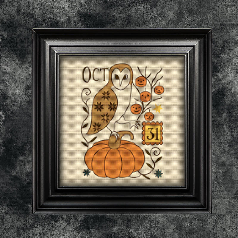 Cross Stitch Kit - Spooky Owl | Mysterious Halloween Craft | Diy Wall Art - image 8