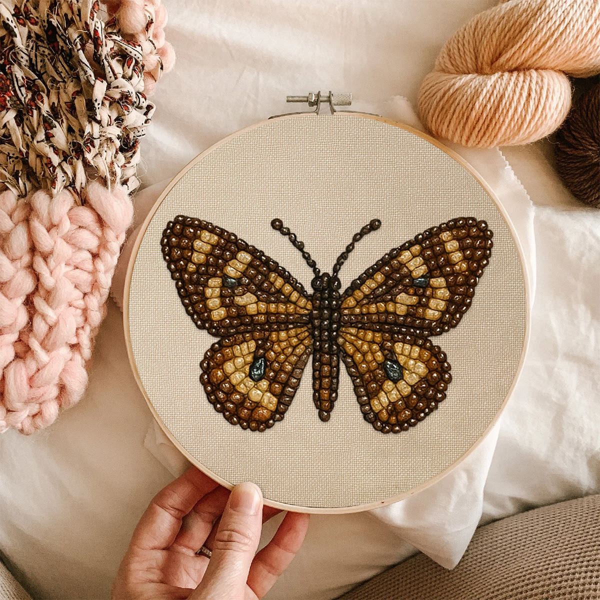 Rubbyoo Bead Embroidery Kit - Aesthetic Butterfly | Handmade Insect Craft  | Diy Birthday Gift Ideas  - image 7