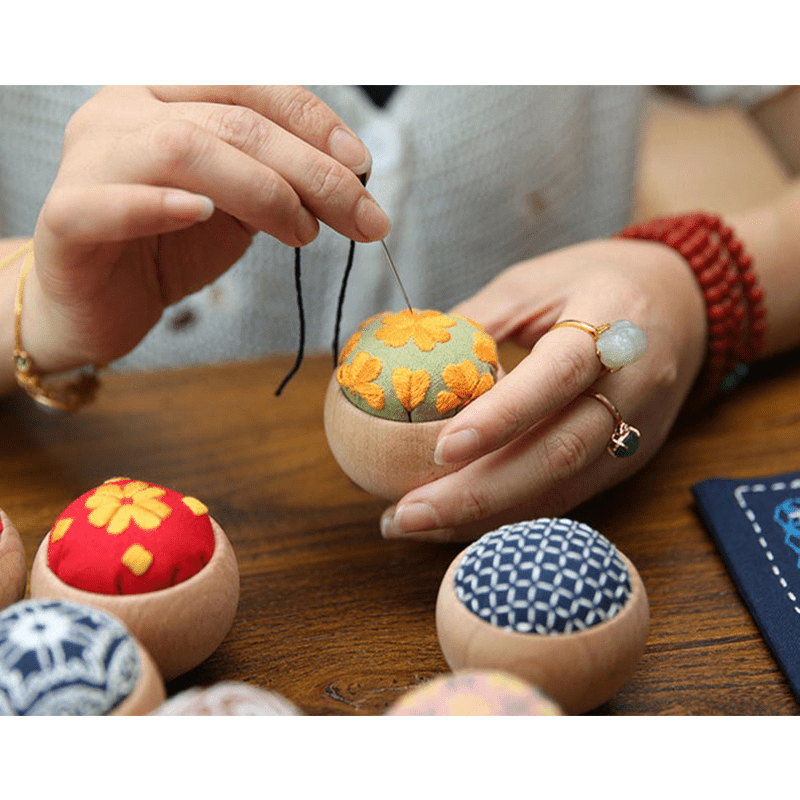 Wooden Embroidery Pin Cushion Pin Keeper - image 7
