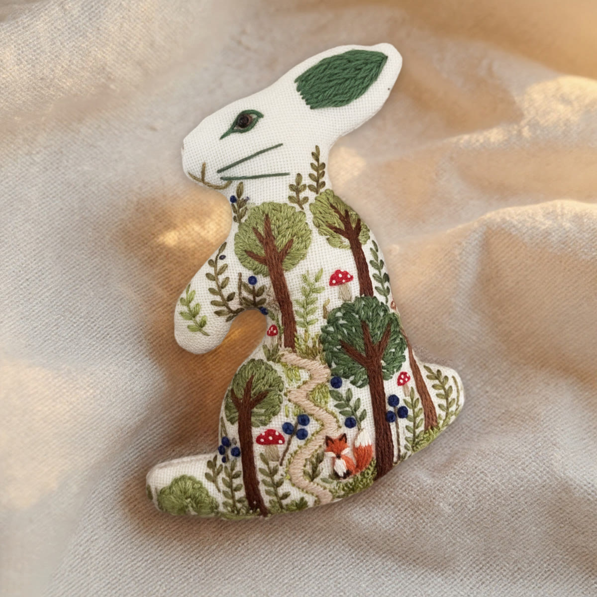 Rubbyoo Rabbit Embroidery Kit - Mysterious Forest | Creative Handmade Art |  Gift For Diy Crafters - image 8