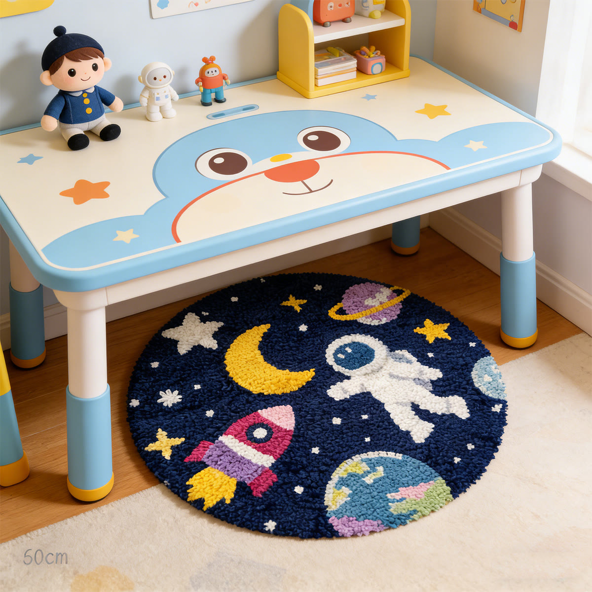 Rubbyoo Latch Hook Rug Kit - Astronaut Space | Diy Planet Carpet | Unique Handmade Craft  - image 9