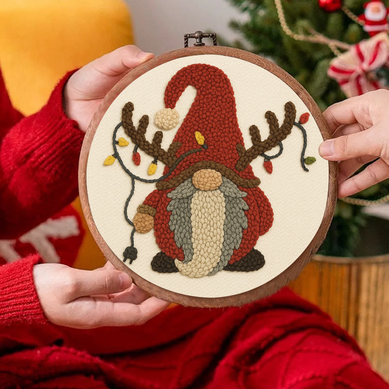 Christmas Gnome Punch Needle Kit - Christmas Wall Decor | Diy Holiday Gift Idea  - image 5