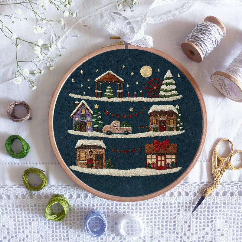Rubbyoo Embroidery Kit - Christmas Eve | Christmas Home Ornament | Holiday Handmade Craft  - image 8
