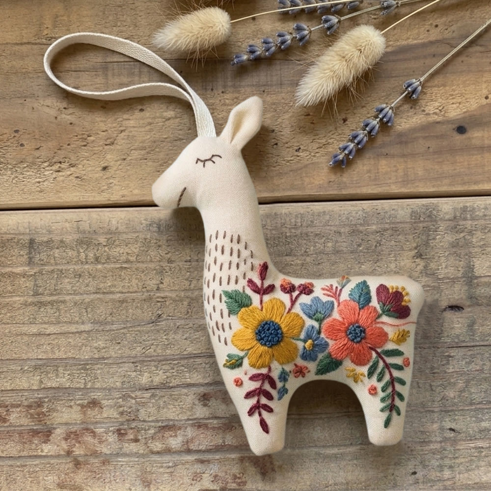 Rubbyoo Llama Embroidery Kit - Spring Blooming | Adorable Hanging Decoration | Perfect Handicraft For Mom - image 9