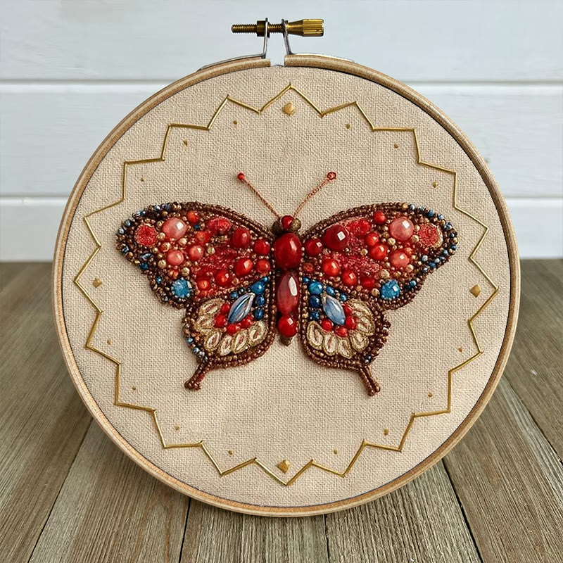 Rubbyoo Bead Embroidery Kit - Vibrant Butterfly | Diy Beginner Handicraft | Charming Home Decor - image 9