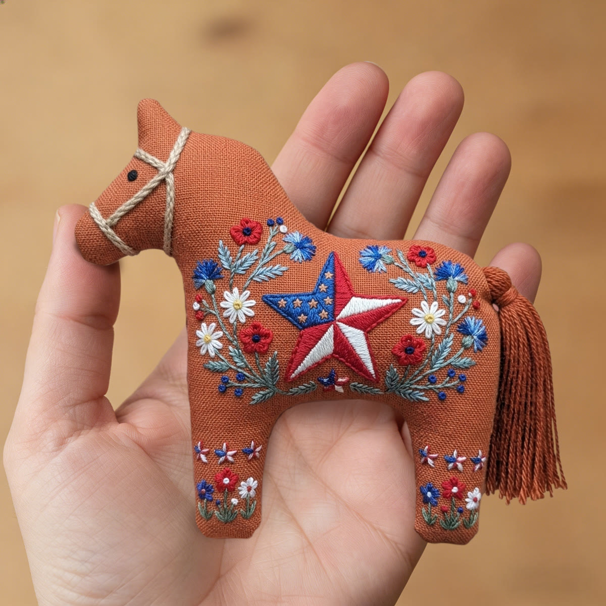 Rubbyoo Dala Horse Embroidery Kit - Star-Spangled Stallion | July 4th Commemorative Decor | Great Keepsake For Patriot - image 7