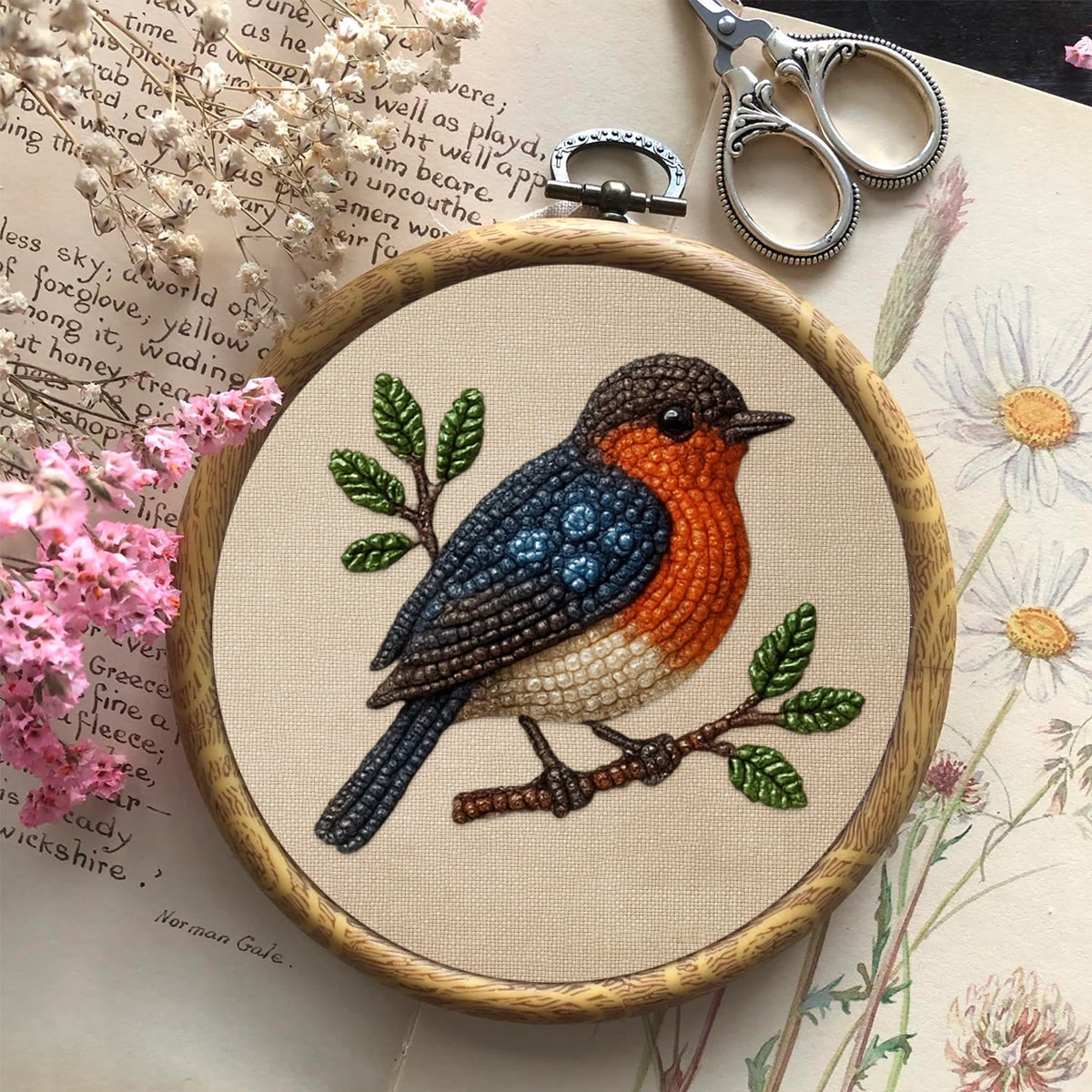 Rubbyoo Bead Embroidery Kit - Lovely Birds | Nice Animal Handicraft | Perfect Gift  - image 10