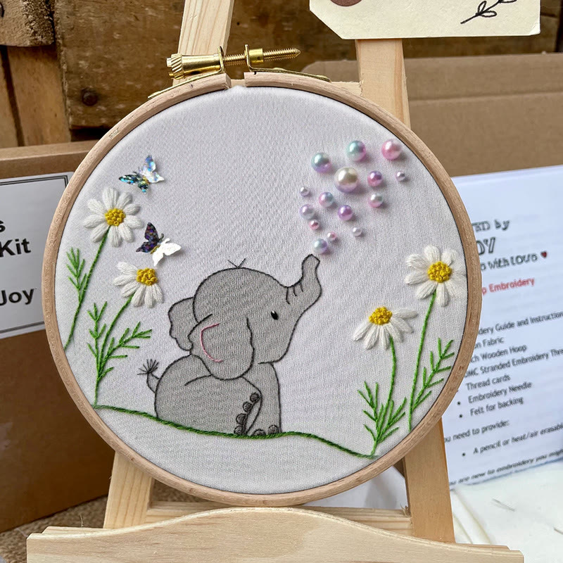 Rubbyoo Bead Embroidery Kit - Baby Elephant | Diy Animal Craft | Perfect Art For Home Decor  - image 6