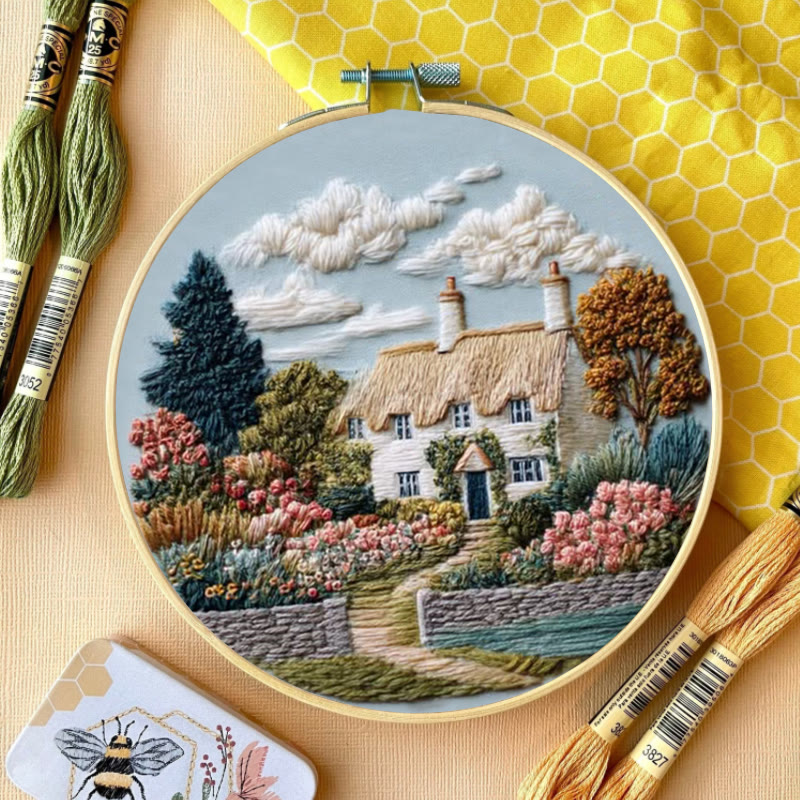 Rubbyoo Embroidery Kit - Beautiful Manor | Decorative Stitch Art | Unique Gift Idea - image 11