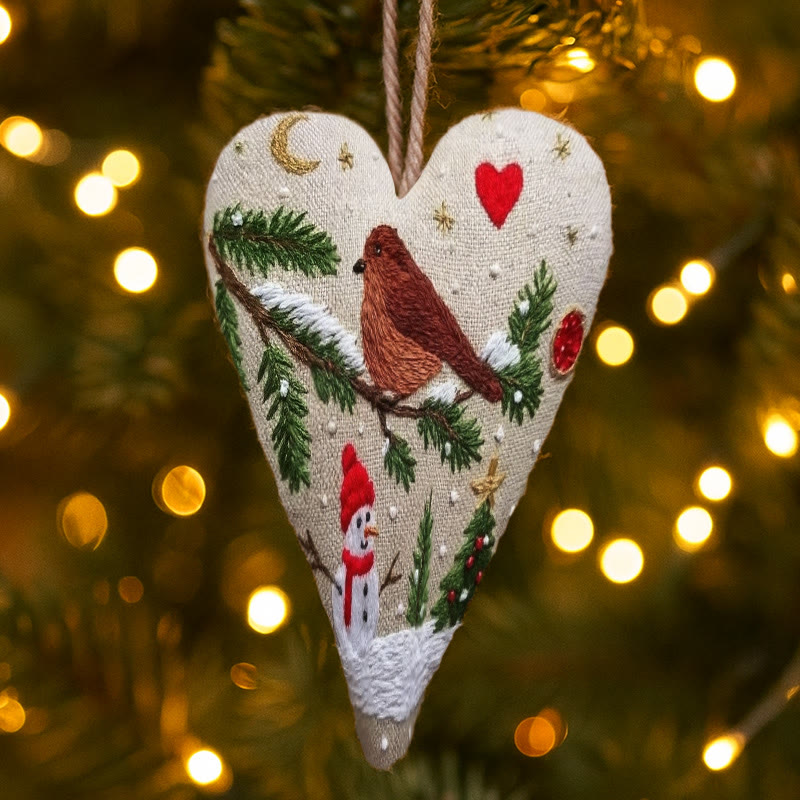 Rubbyoo Heart Embroidery Kit - Snowy Night | Diy Christmas Tree Ornament | Nice Handmade Collection  - image 6