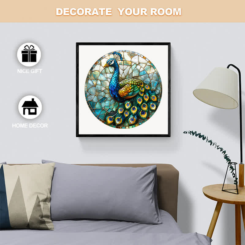 Peacock Tail Feathers  - Wooden Jigsaw Puzzle