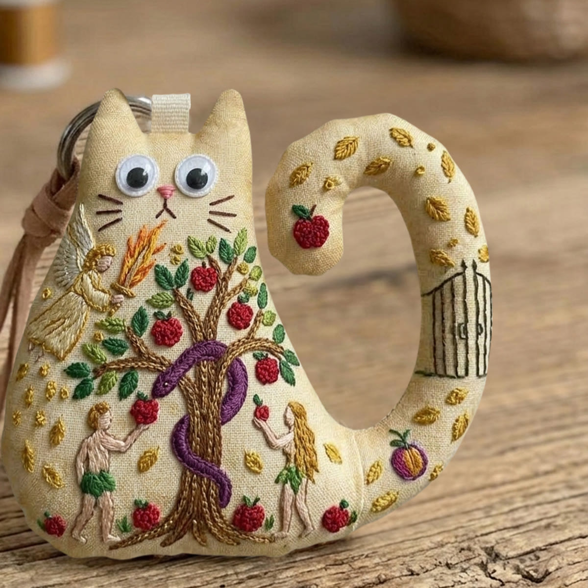 Rubbyoo Cat Embroidery Kit - Garden Of Eden | Unique Birthday Gift | Vintage Style Charm - image 9
