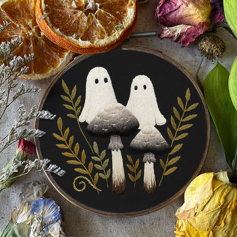 Rubbyoo Embroidery Kit - Helloween Spooky Mushroom | Diy Housewarming Present | Needlework For Beginner - image 8