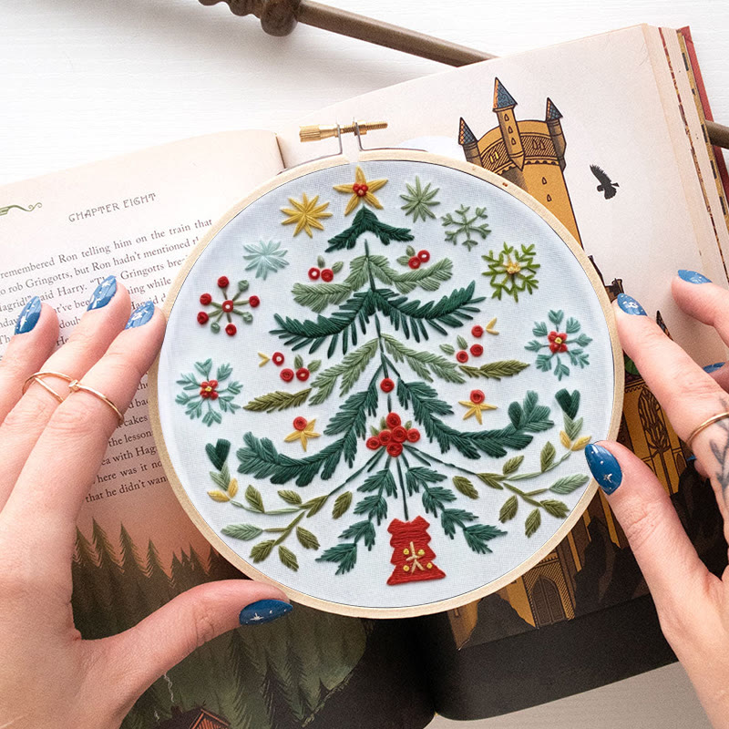 Rubbyoo Embroidery Kit - Christmas Tree | Handmade Festive Craft | Unique Christmas Gift - image 6